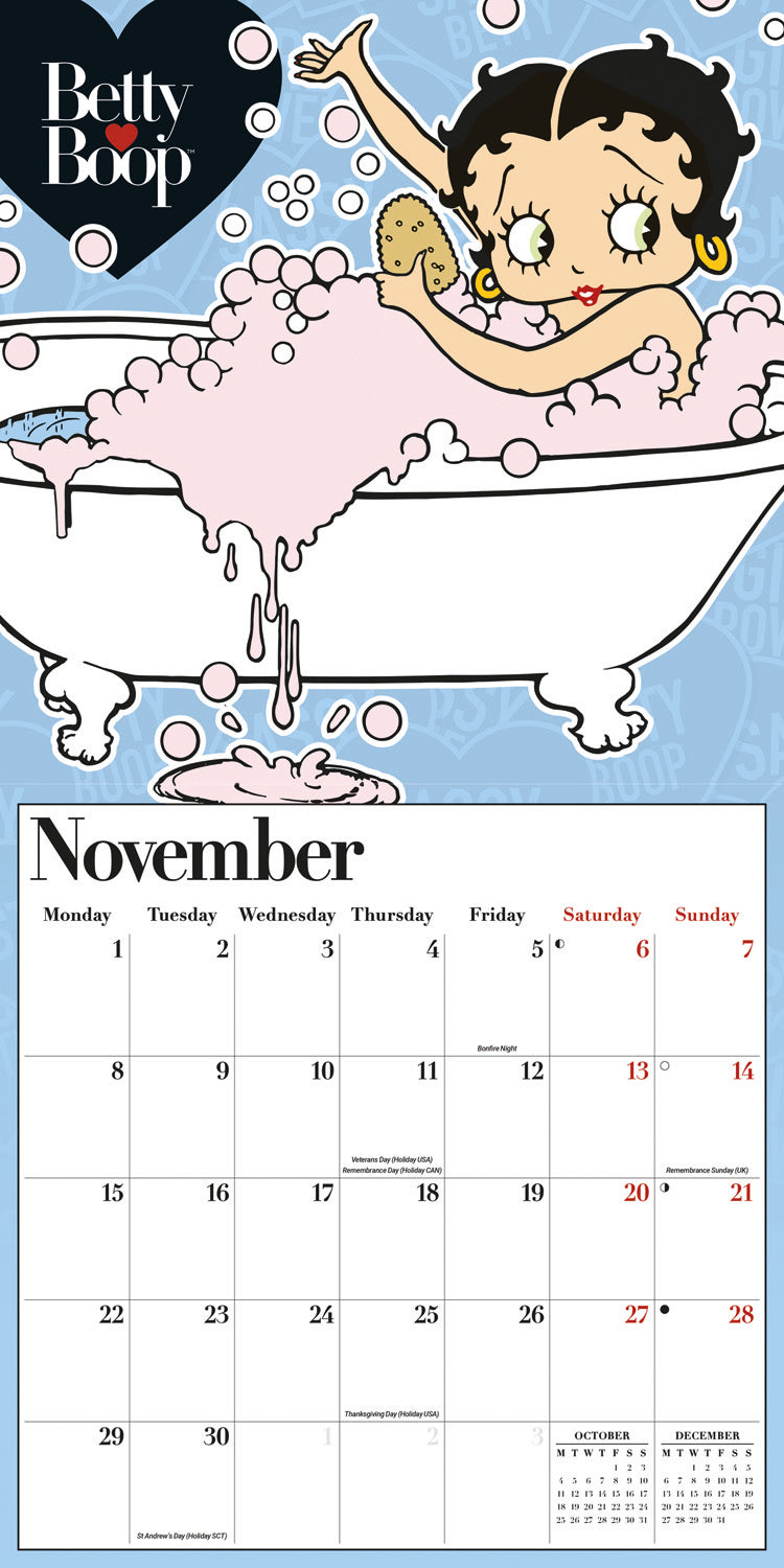 Betty Boop Wall Calendar 2027