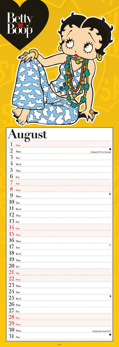 Betty Boop Slim Calendar 2027
