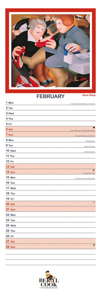Beryl Cook Slim Calendar 2027