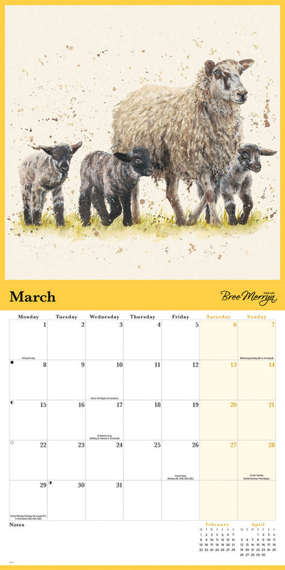 Bree Merryn British Wildlife Wall Calendar 2027
