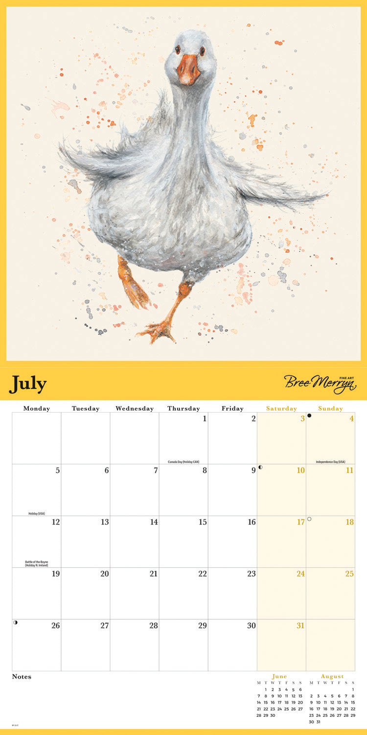 Bree Merryn British Wildlife Wall Calendar 2027