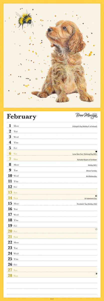 Bree Merryn Bumble & Buddies Slim Calendar 2027