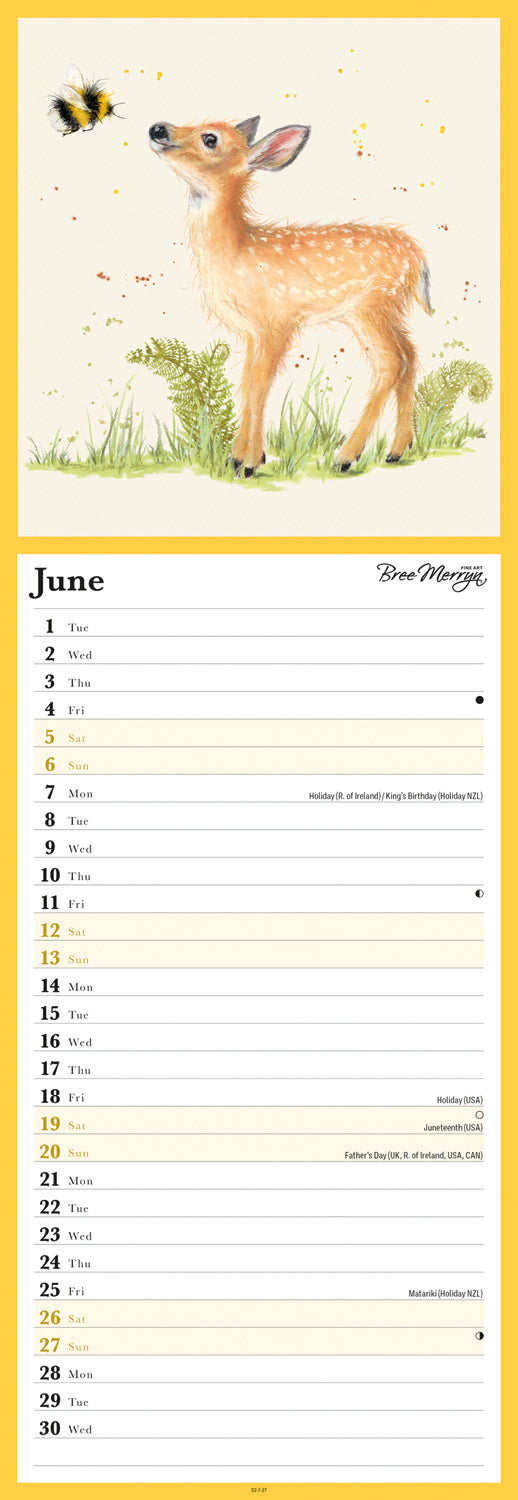 Bree Merryn Bumble & Buddies Slim Calendar 2027