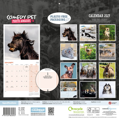Comedy Pet Photography Awards Wall Calendar 2027