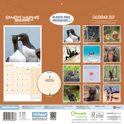 Comedy Wildlife Photography Awards Wall Calendar 2027