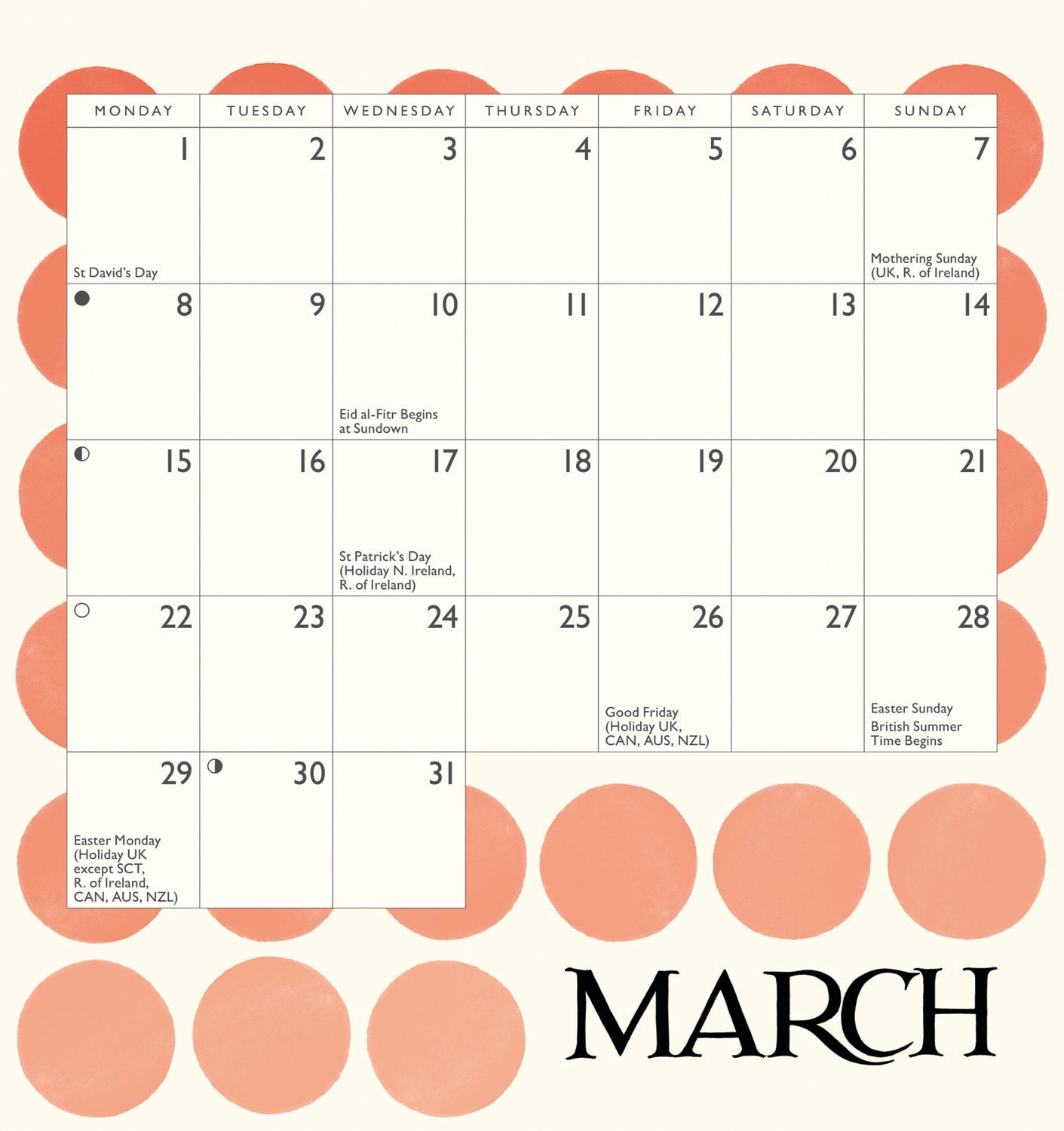 Emma Bridgewater Easel Calendar 2027