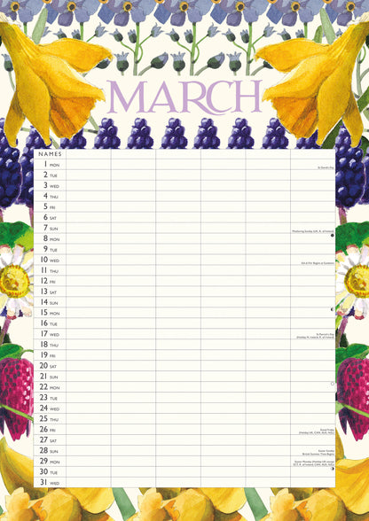 Emma Bridgewater Planner A3 Calendar 2027