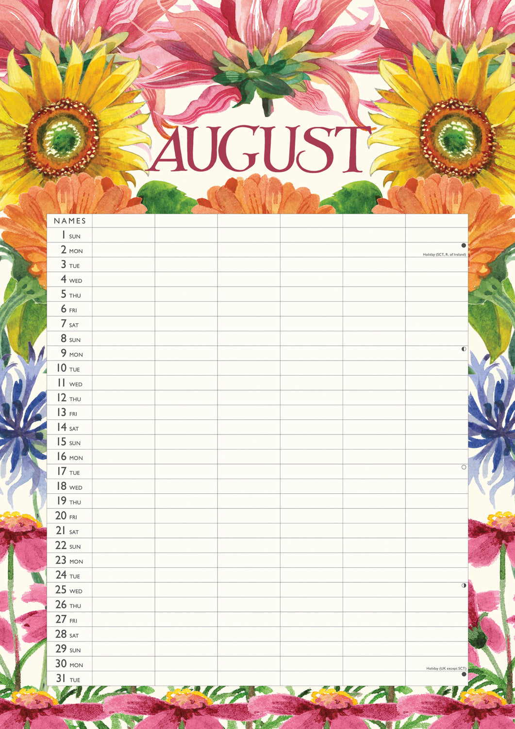 Emma Bridgewater Planner A3 Calendar 2027