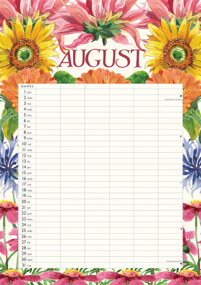 Emma Bridgewater Planner A3 Calendar 2027