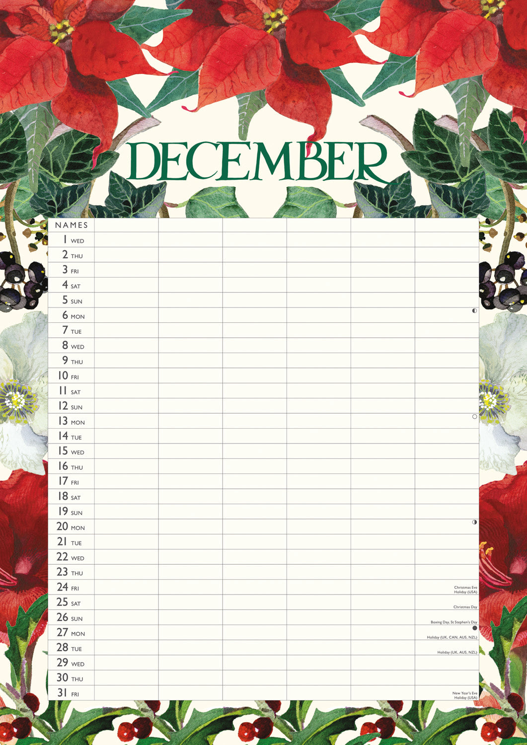 Emma Bridgewater Planner A3 Calendar 2027