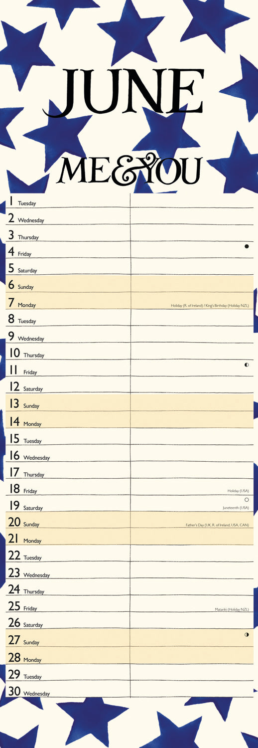 Emma Bridgewater Me & You Planner Slim Calendar 2027