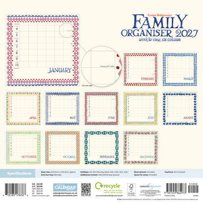 Emma Bridgewater Sponged WT Planner Wall Calendar 2027