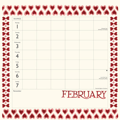Emma Bridgewater Sponged WT Planner Wall Calendar 2027