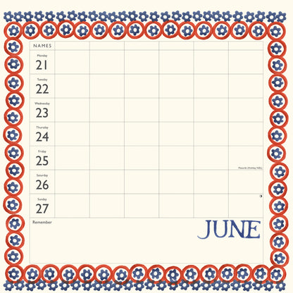 Emma Bridgewater Sponged WT Planner Wall Calendar 2027