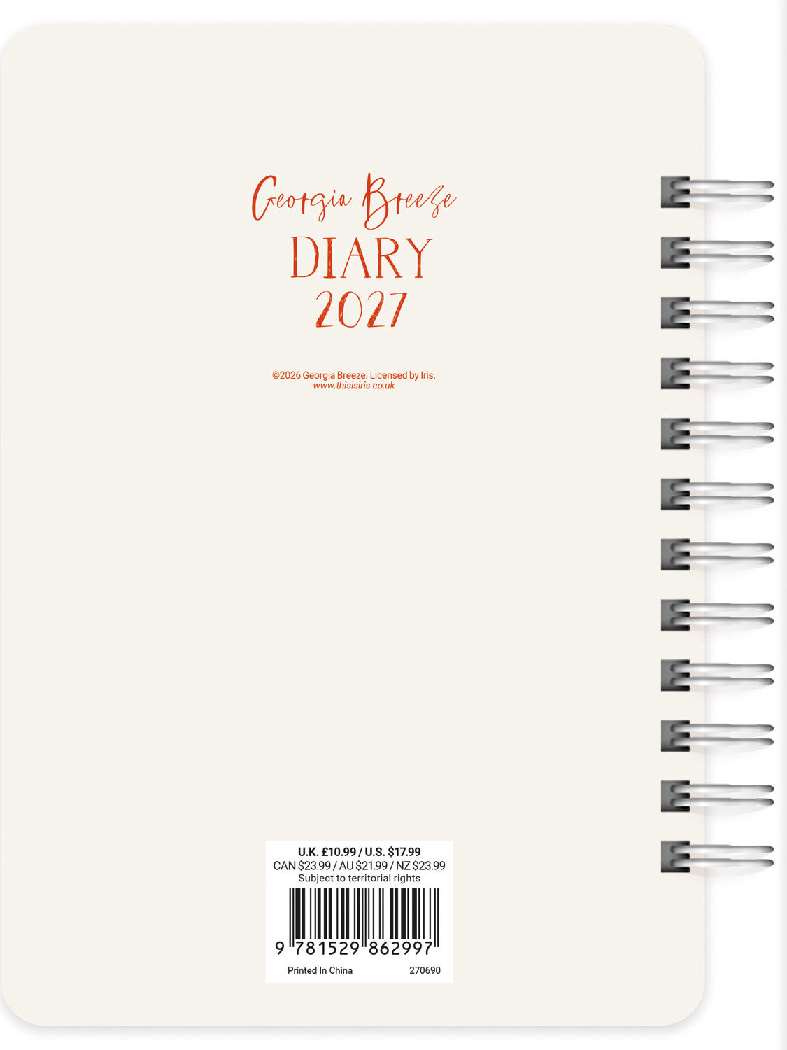 Georgia Breeze A5 Diary 2027