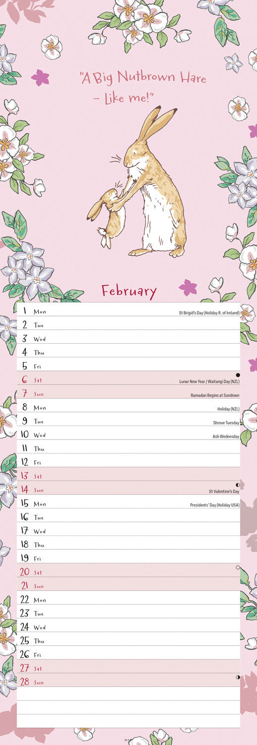 Guess How Much I Love You Slim Calendar 2027