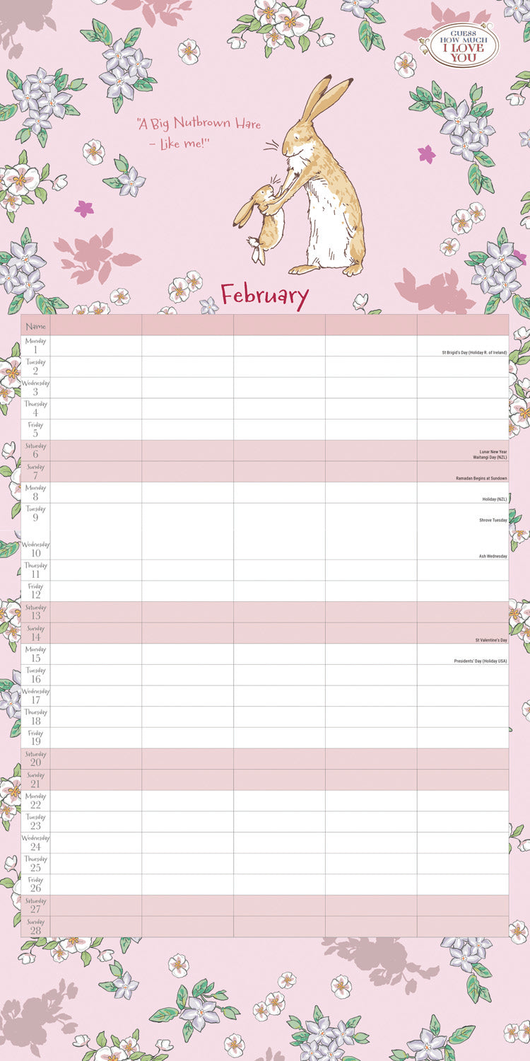 Guess How Much I Love Yo Planner Wall Calendar 2027