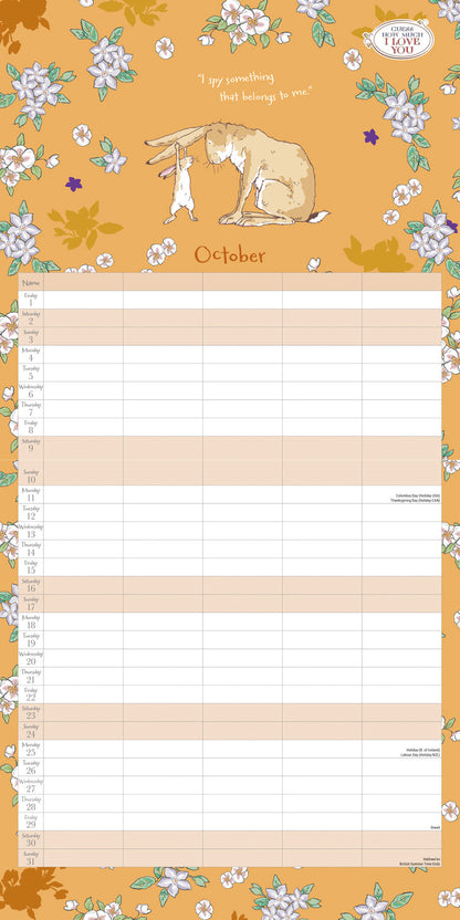 Guess How Much I Love Yo Planner Wall Calendar 2027