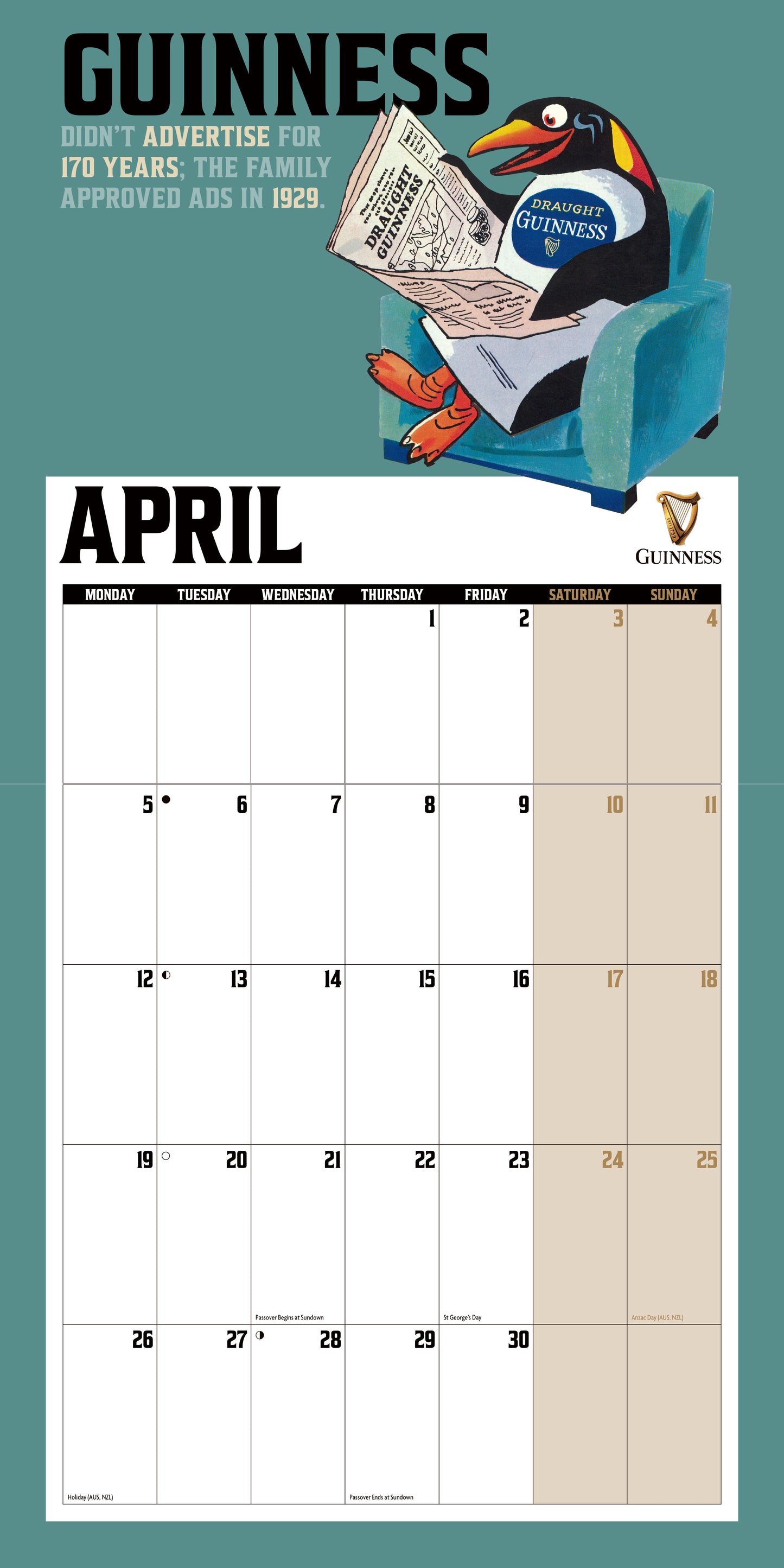 Guinness, Lovely Day for a Wall Calendar 2027