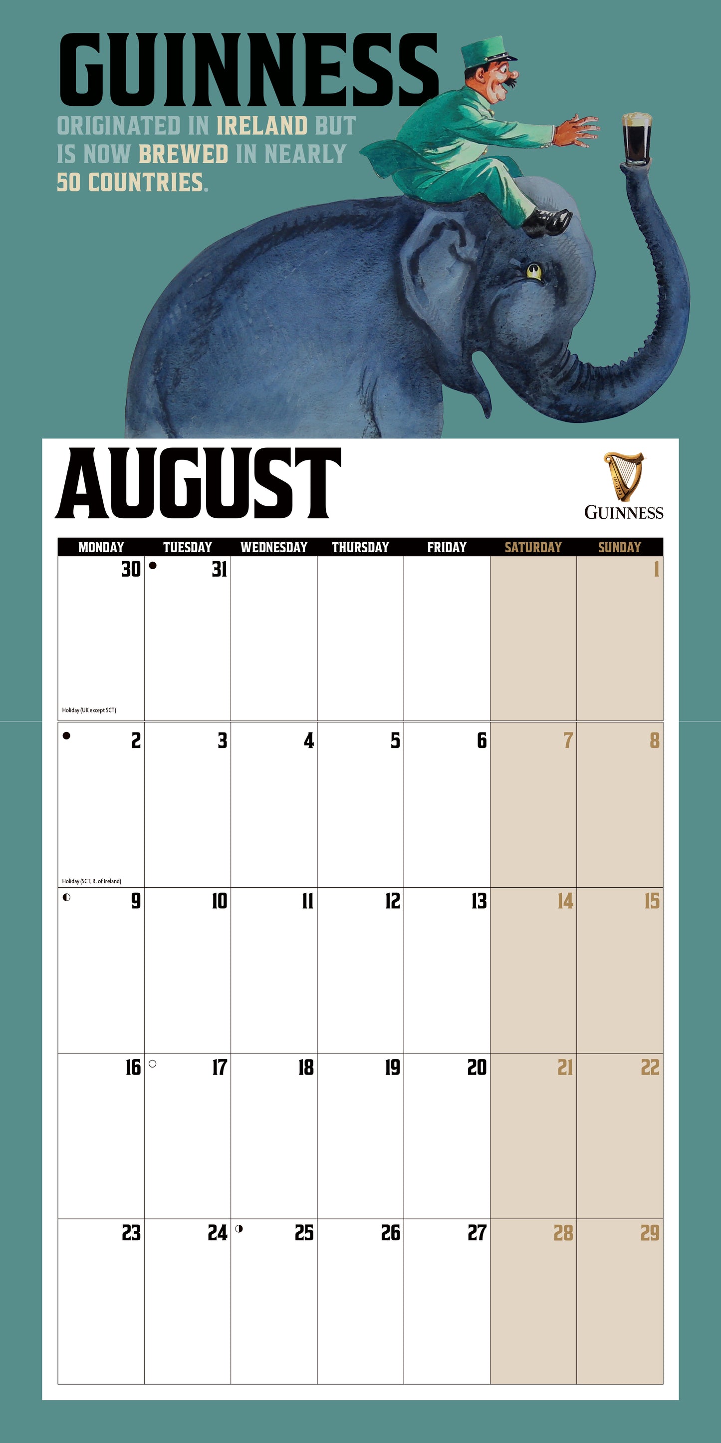 Guinness, Lovely Day for a Wall Calendar 2027