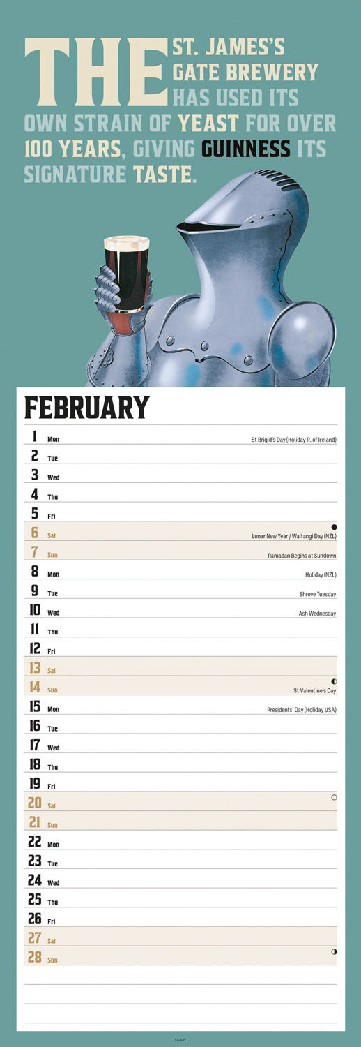 Guinness Slim Calendar 2027