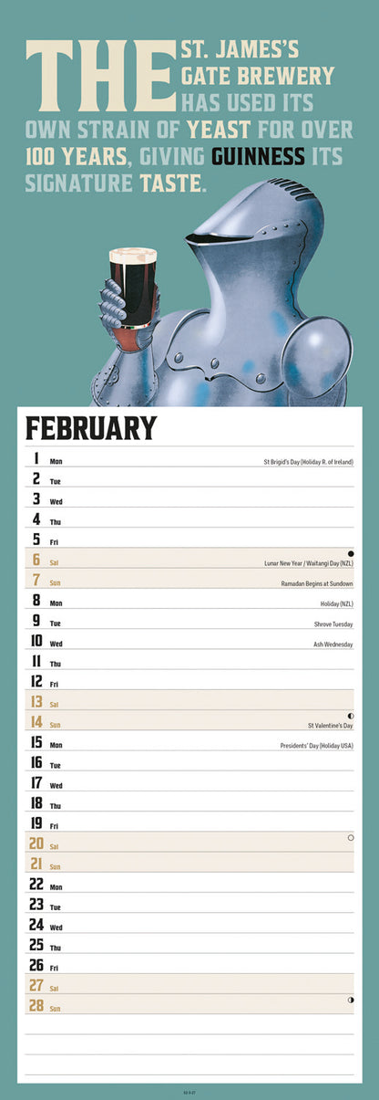 Guinness Slim Calendar 2027