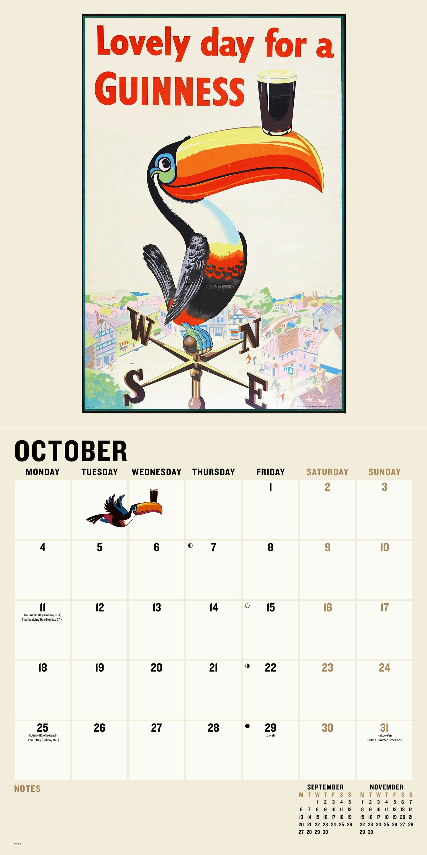Guinness Poster Art Wall Calendar 2027