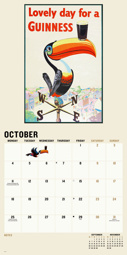 Guinness Poster Art Wall Calendar 2027