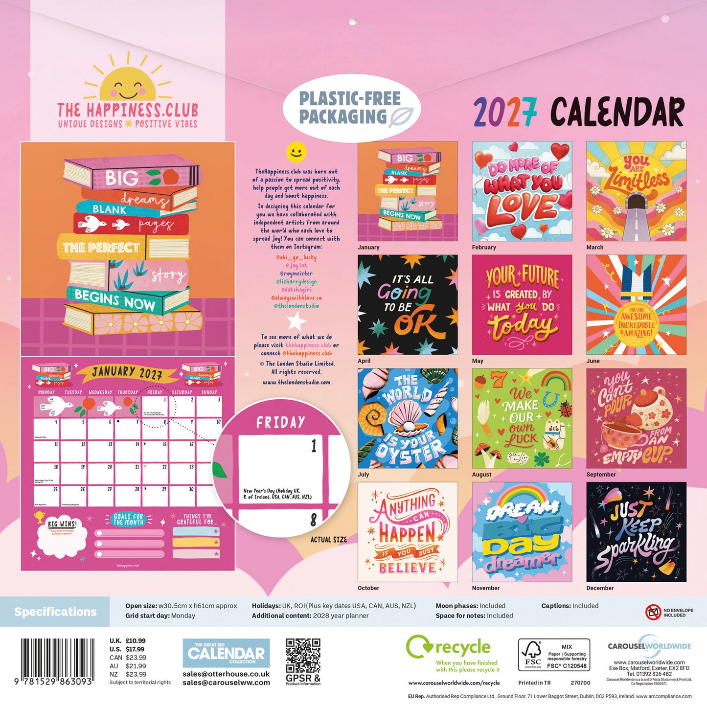 Happiness Club, The Wall Calendar 2027