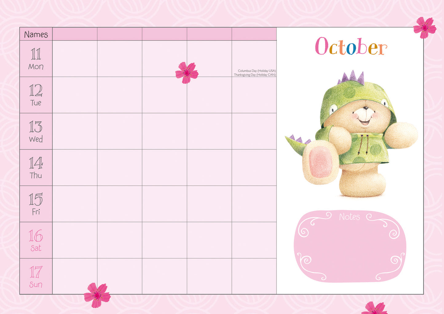 Forever Friends Week-To-View Planner A4 Calendar 2027