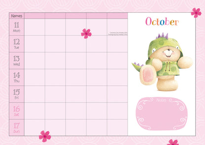 Forever Friends Week-To-View Planner A4 Calendar 2027