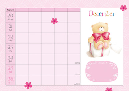 Forever Friends Week-To-View Planner A4 Calendar 2027