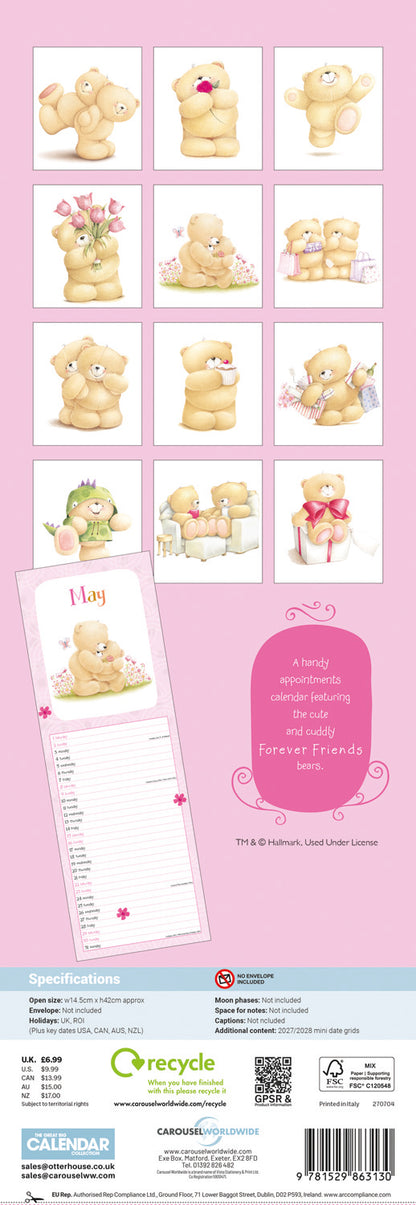 Forever Friends Slim Calendar 2027