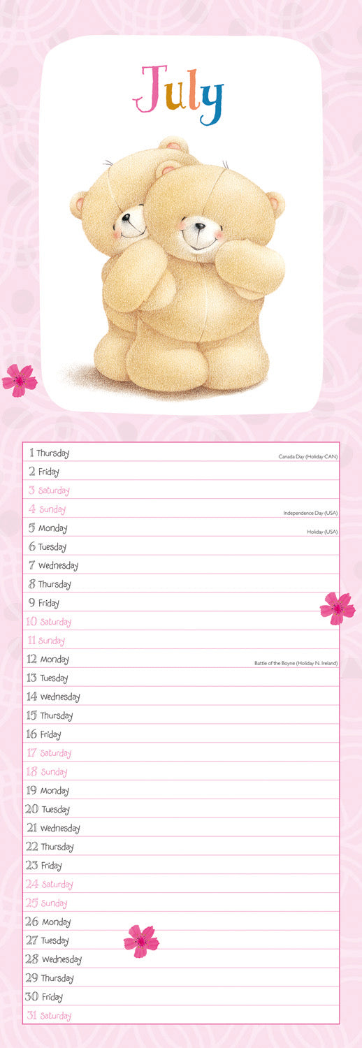 Forever Friends Slim Calendar 2027