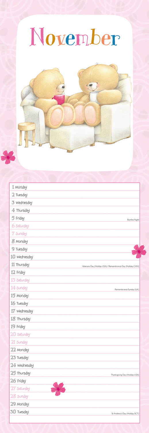 Forever Friends Slim Calendar 2027