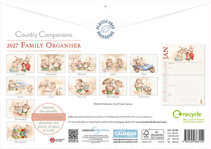 Country Companions MTV Planner A4 Calendar 2027