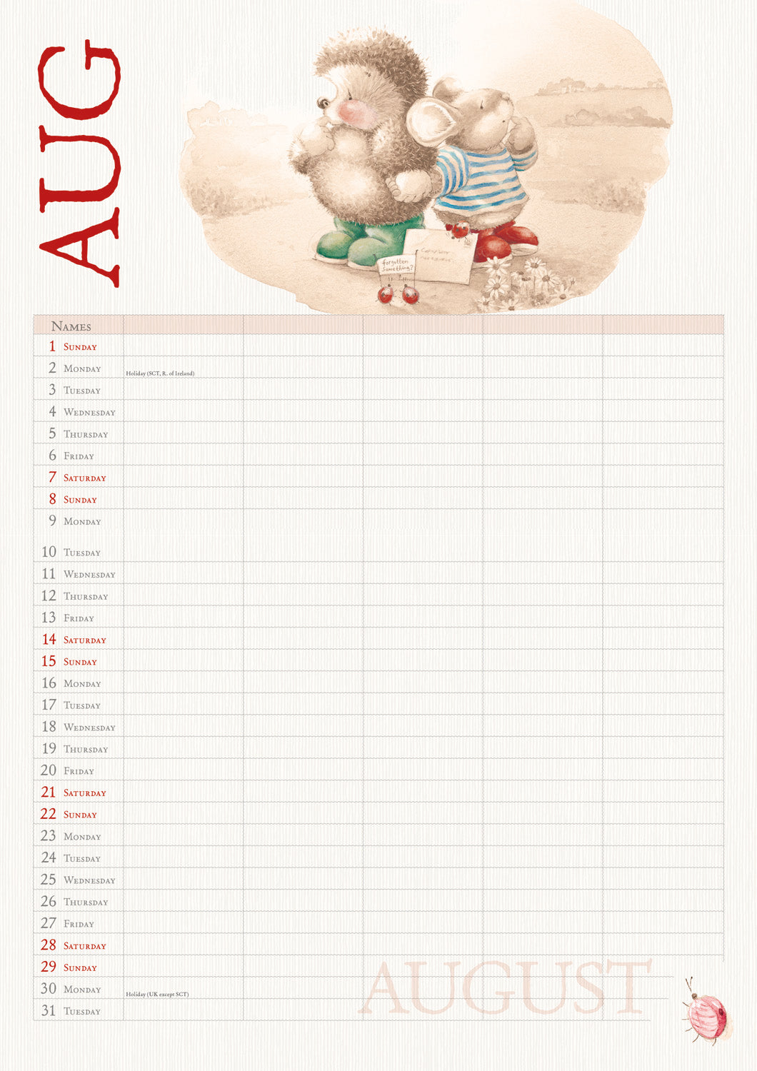 Country Companions MTV Planner A4 Calendar 2027