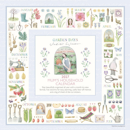 Garden Days Household Planner Wall Calendar 2027