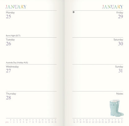 Garden Days Slim Diary 2027