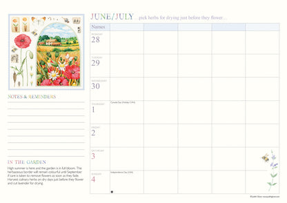 Garden Days Week-To-View Planner A4 Calendar 2027