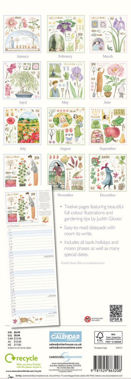 Garden Days Slim Calendar 2027