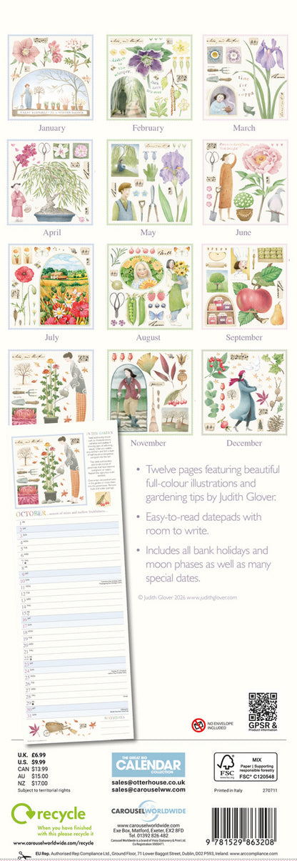Garden Days Slim Calendar 2027