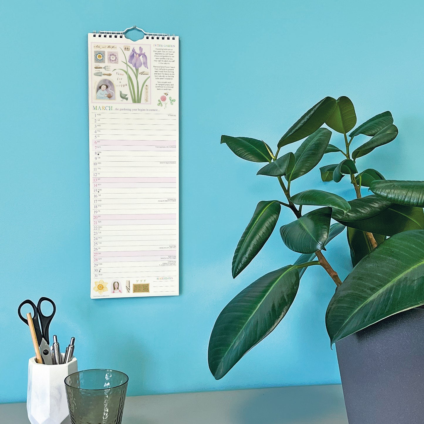 Garden Days Slim Calendar 2027