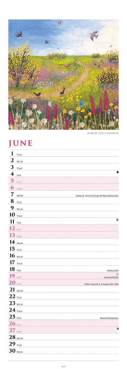 Country Days, Jo Grundy Slim Calendar 2027