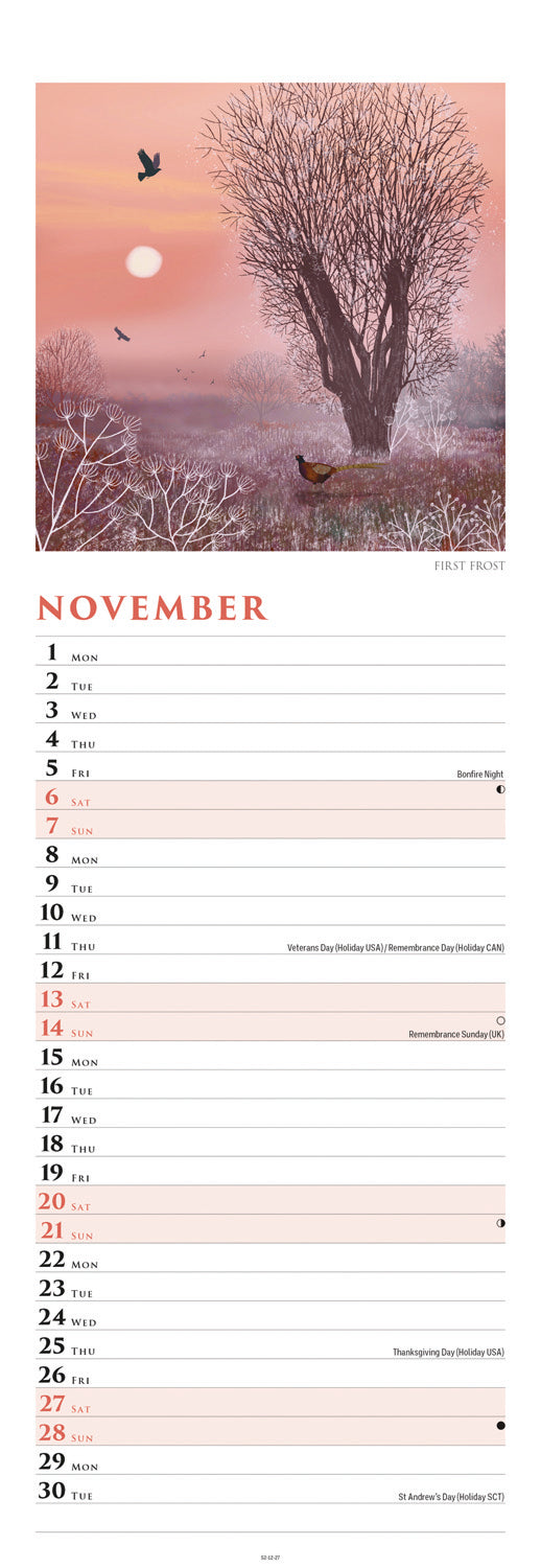 Country Days, Jo Grundy Slim Calendar 2027