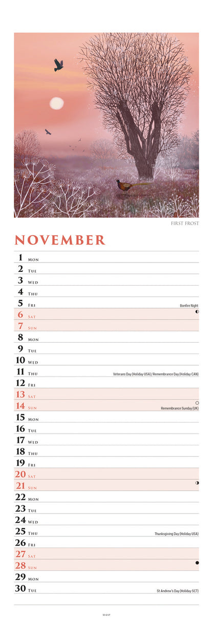 Country Days, Jo Grundy Slim Calendar 2027