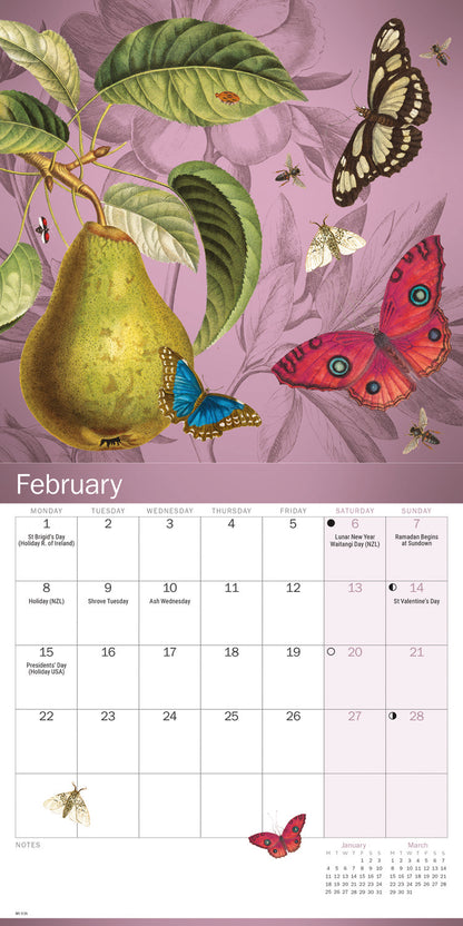 Royal Botanic Gardens Kew Floral Illustrated Mini Calendar 2027