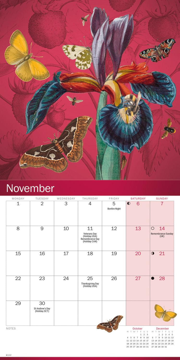 Royal Botanic Gardens Kew Floral Illustrated Mini Calendar 2027