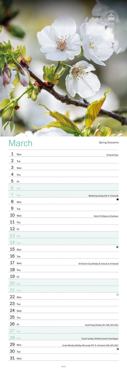 Royal Botanic Gardens Kew, Kew in Colour Slim Calendar 2027