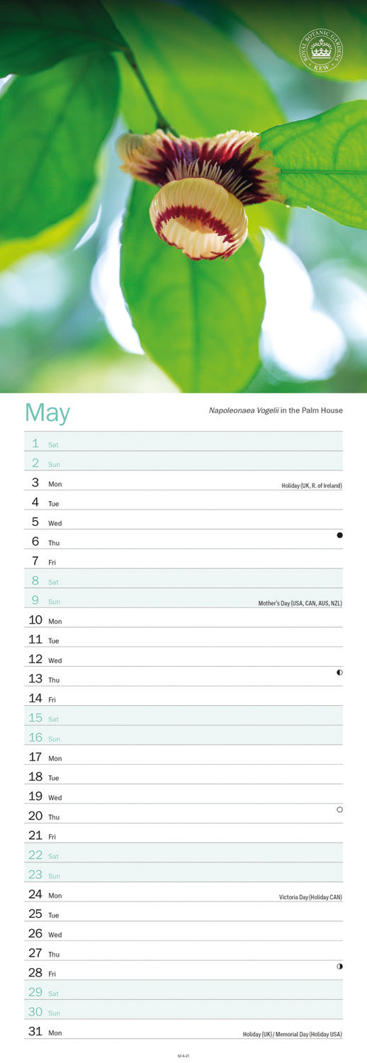 Royal Botanic Gardens Kew, Kew in Colour Slim Calendar 2027